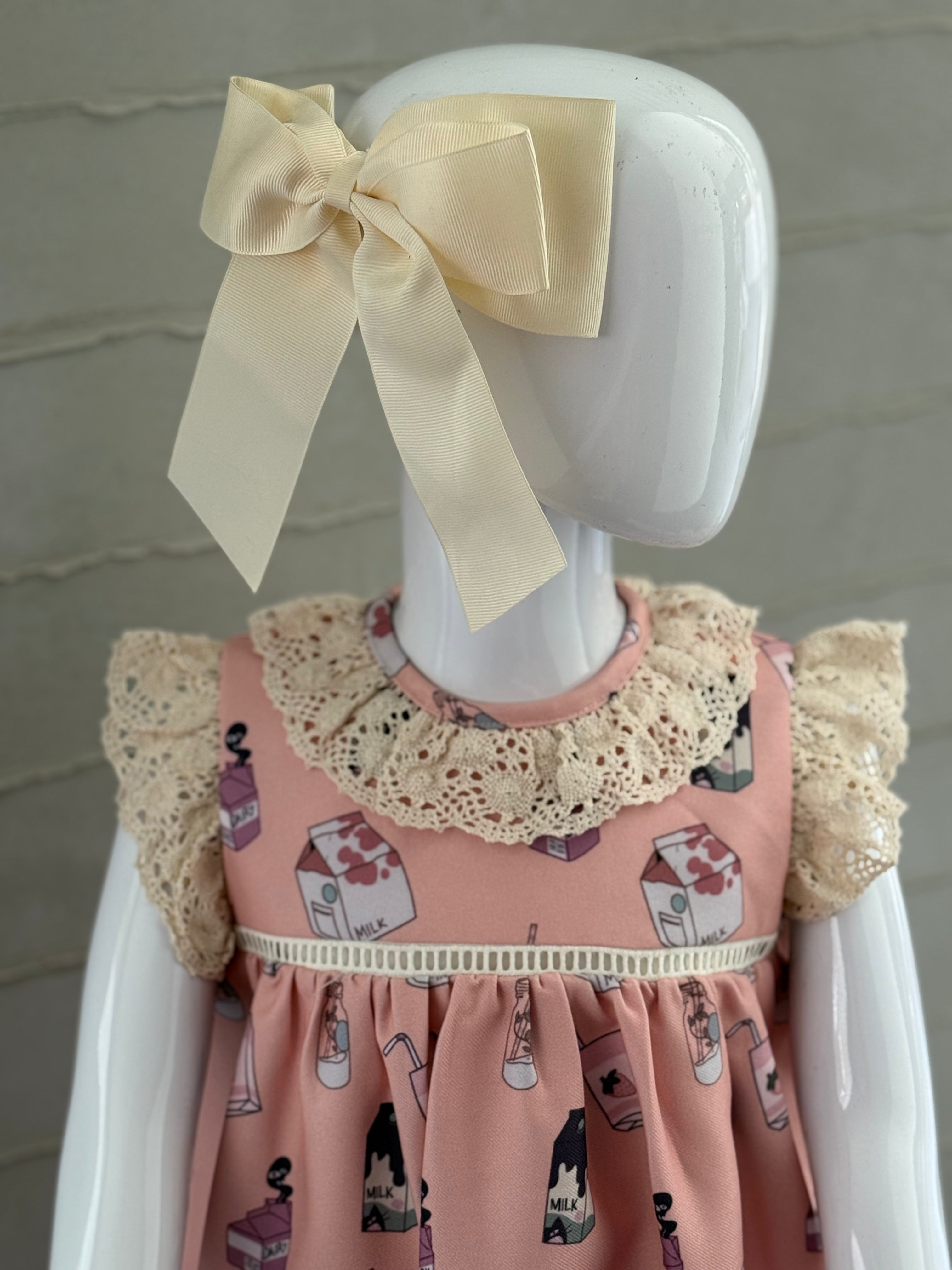 Vestido rosas y corales