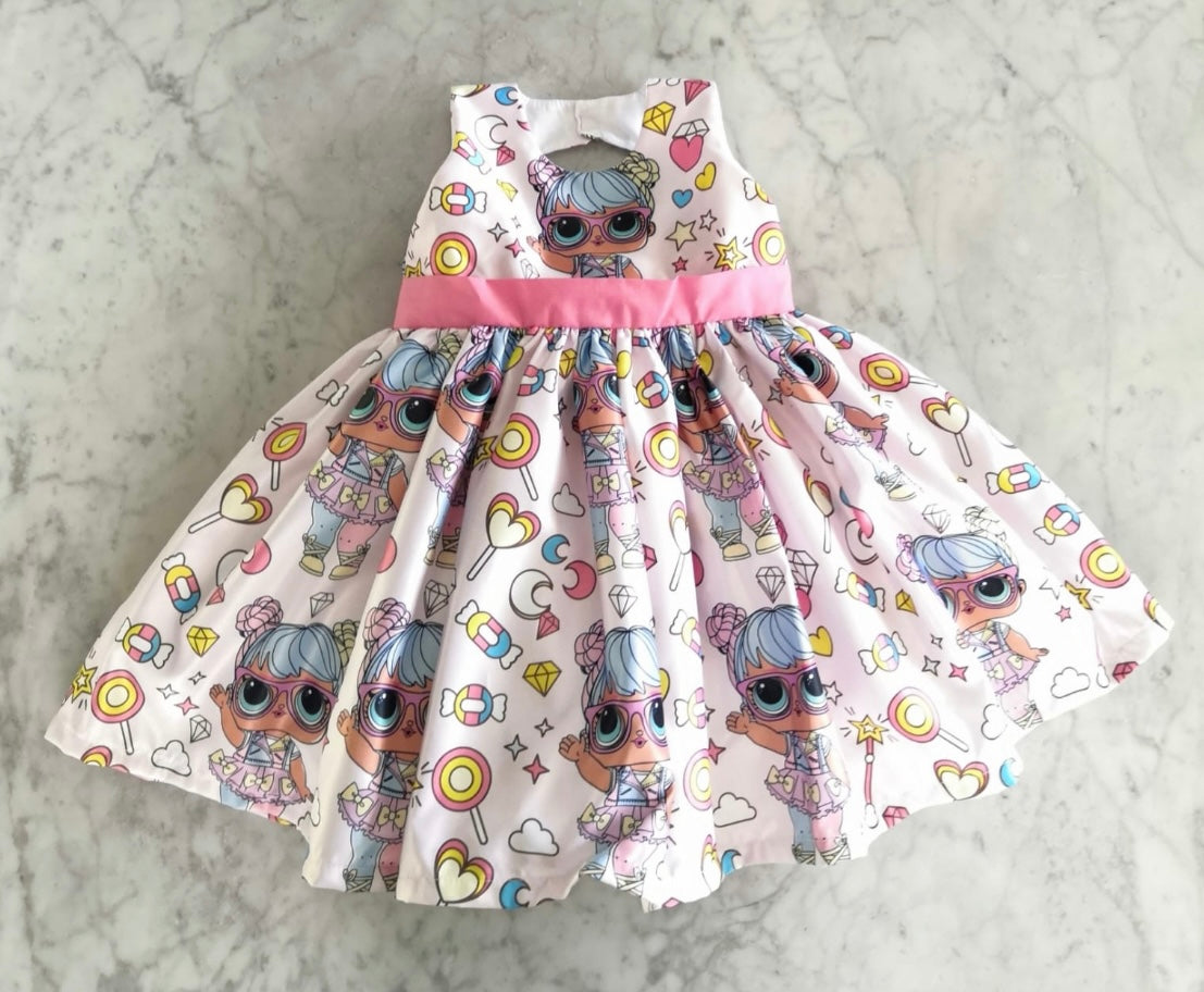 Vestido de seda impresa de LOL