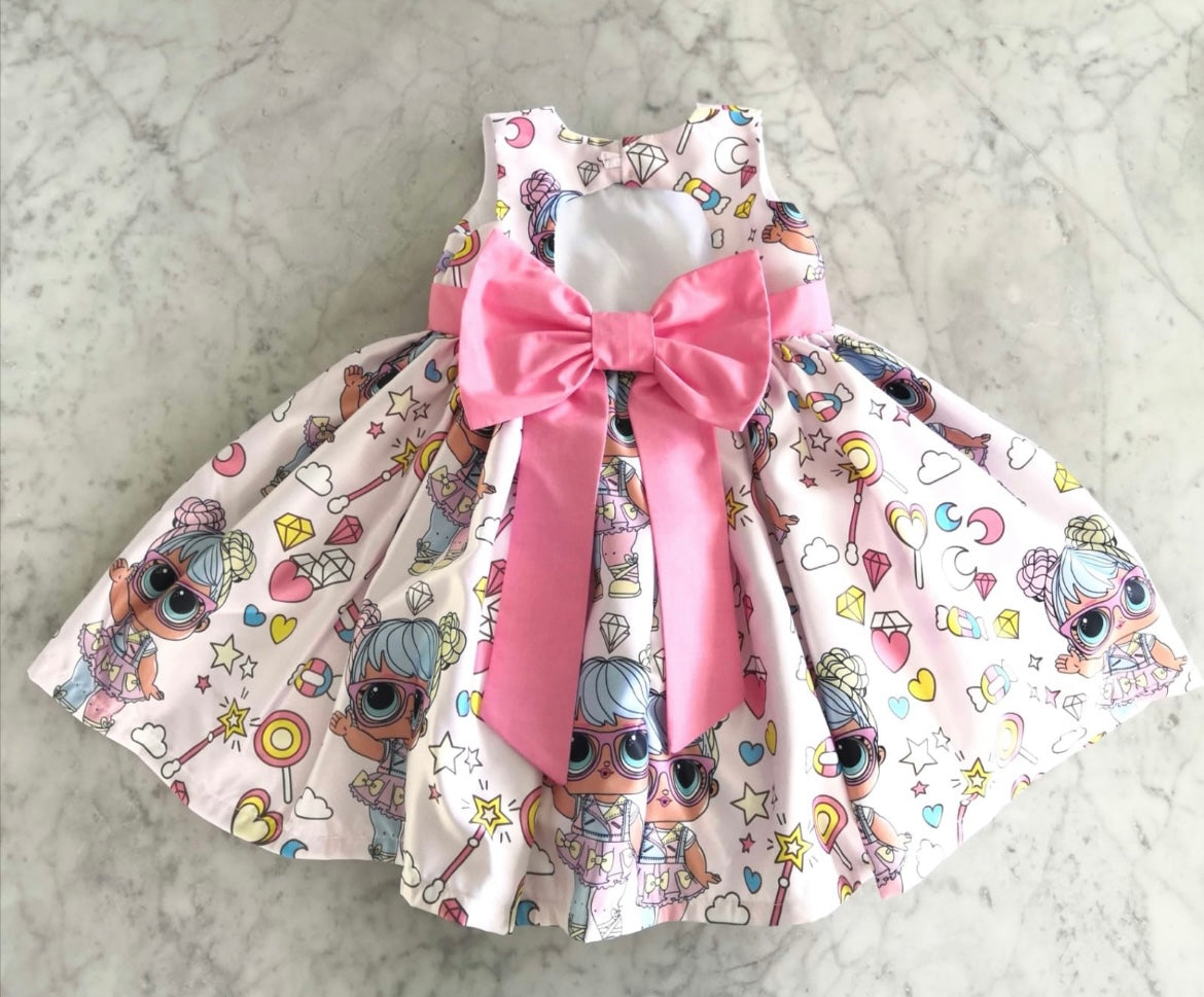 Vestido de seda impresa de LOL