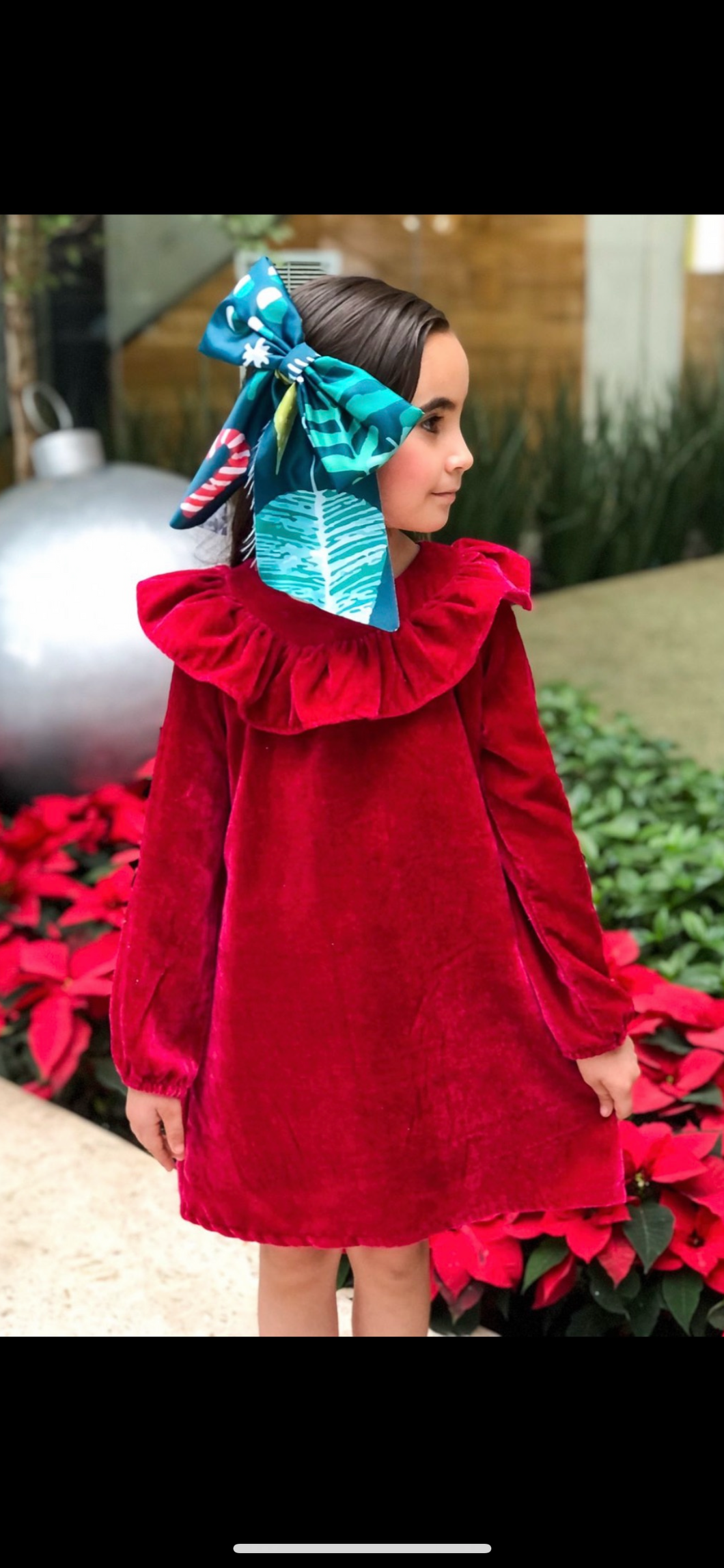 Vestido de Velvet rojo. – Floren Infantil Mx